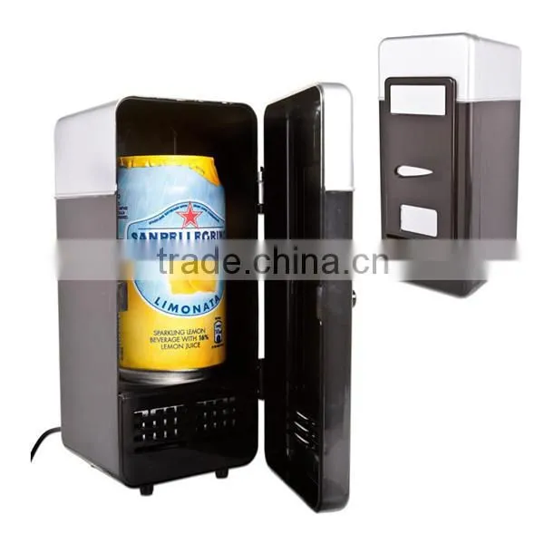 Freezing & Heating Mini Fridge USB Cooler For Bottle 1 Box Drink