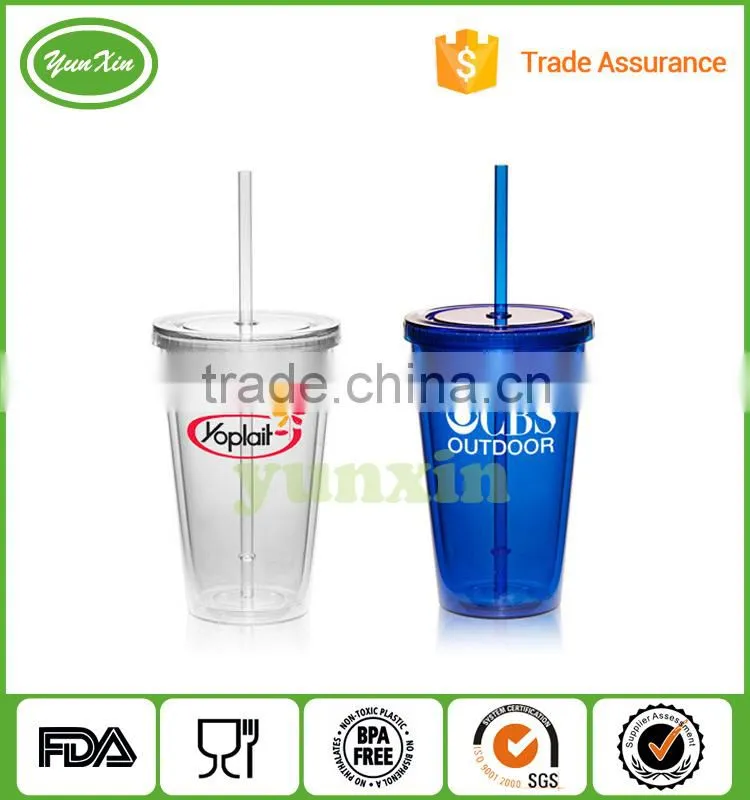 16OZ BPA Free Double Wall Plastic Tumbler Cup