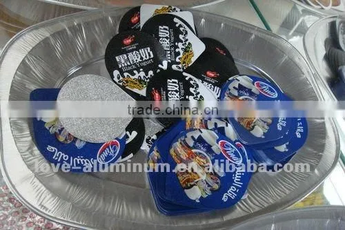 Yogurt cup aluminum foil cover/aluminum foil lid for yogurt