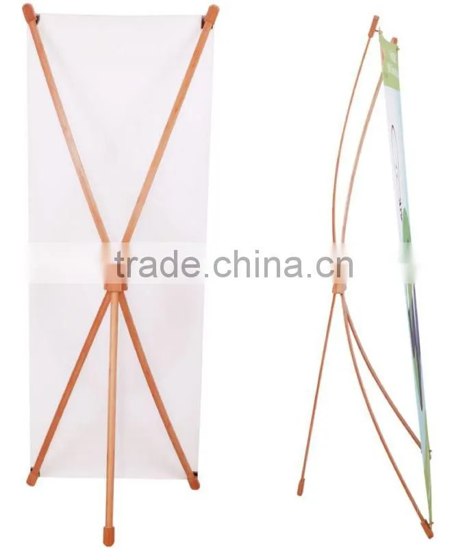 Bamboo X-frame Stand, X Banner Stand for Advertisement, Portable