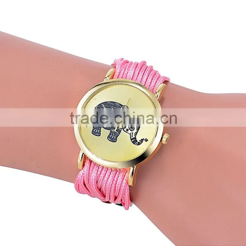 Braided Leather Women Bracelet Custom Made Watches relogio personalizado