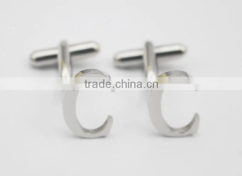 316L Stainless Steel Letter B Fashion Mens Cufflink With Logo