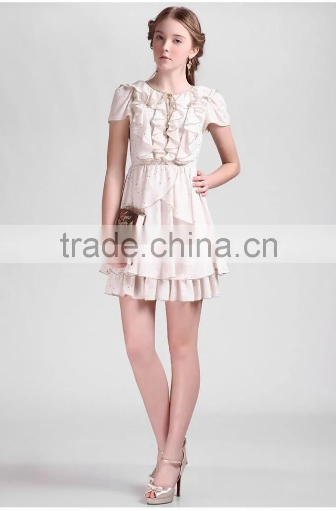 Wholesale Fashionable Alibaba Printed Design Chiffon Dresses Prom