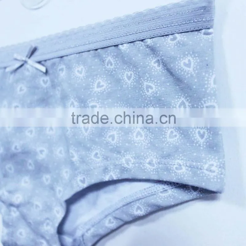China children's underwear factory nice design love printing girls panties