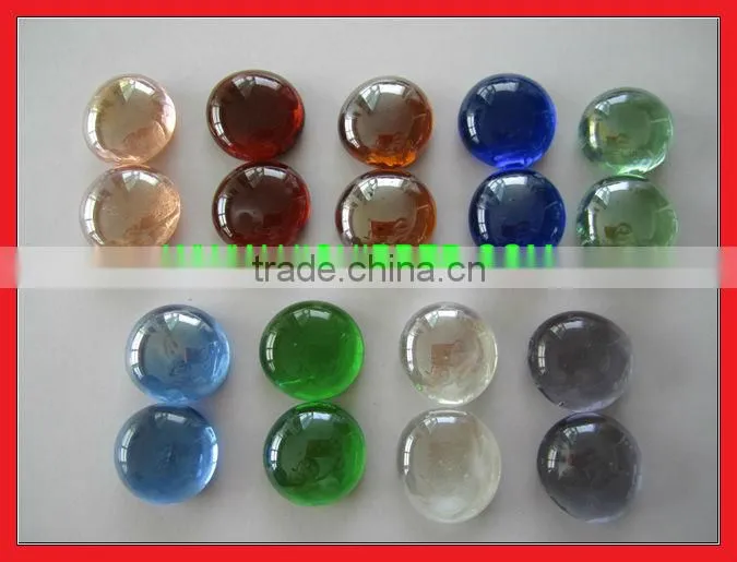 Colored glass pebbles for decoration