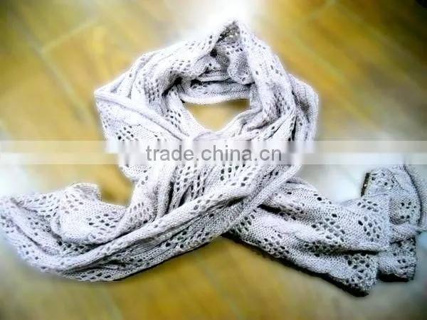 fashion lady jacquard mohair scarf