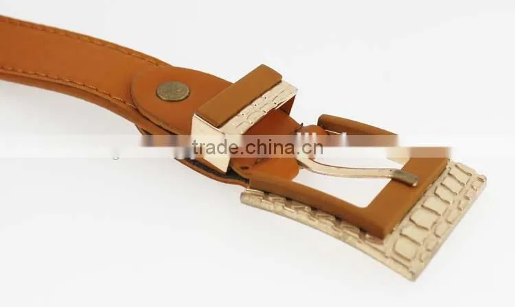 NEW Design PU leather dresses for women belt with gold buckle in yiwu