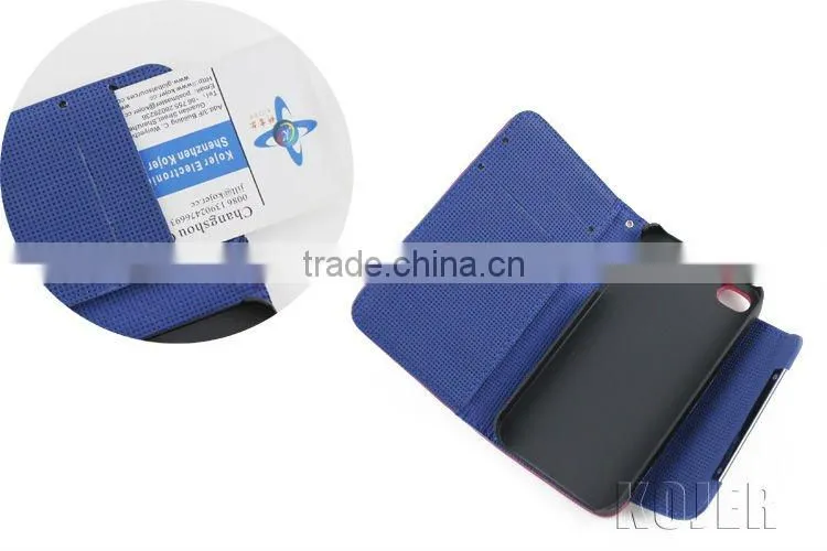 Book Style Leather Mobile Phone Case for iPhone 6 with Card Slots Design