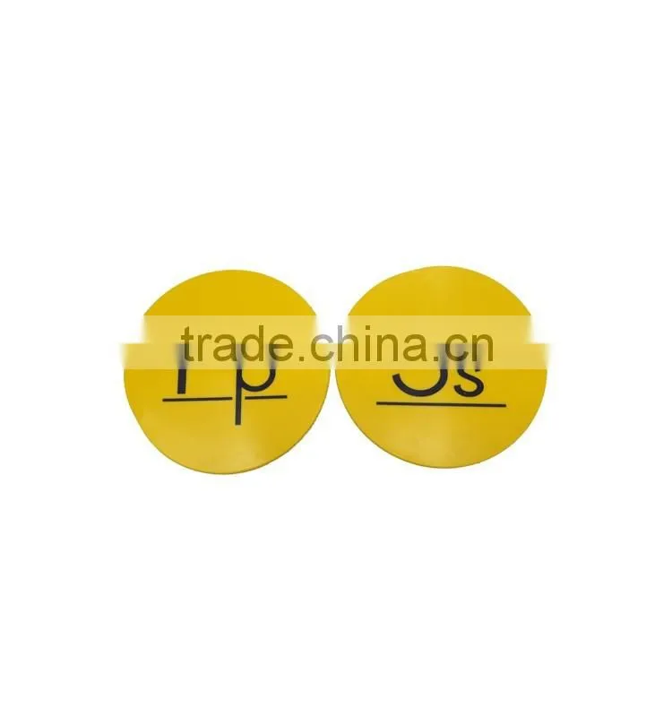 5" Yellow A-Z English round mark
