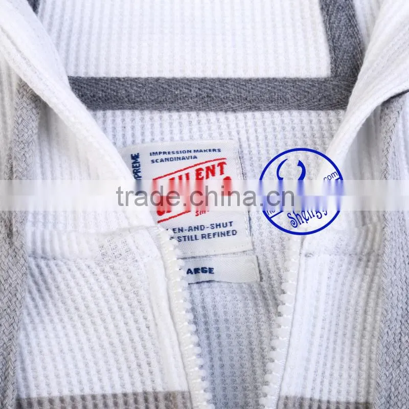 Custom long sleeve walf checks zip up men' shoodies & sweatshirts wholesale china