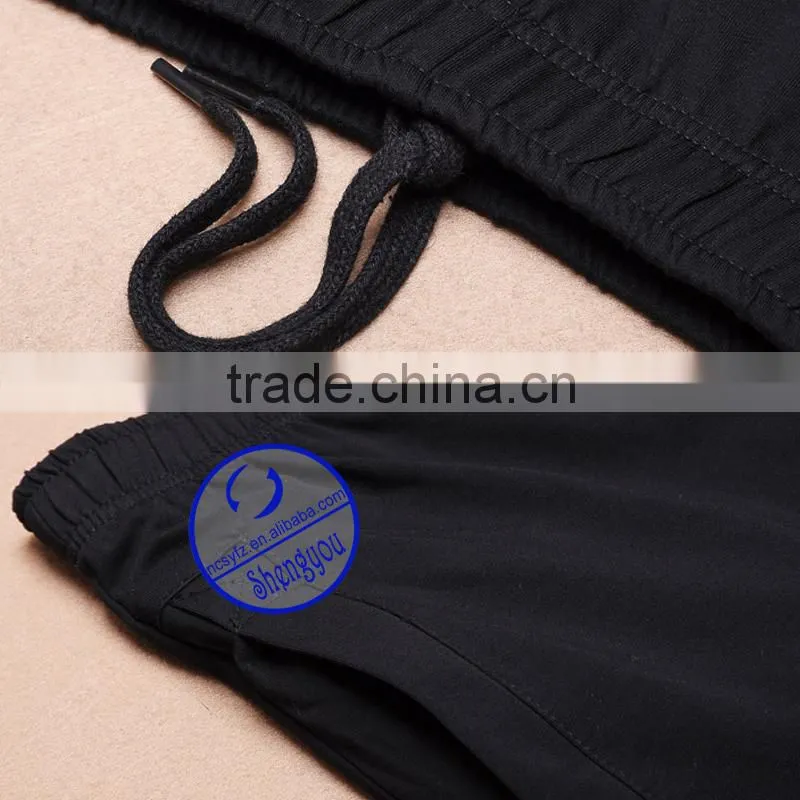 2015 new design man black blank jogger pants