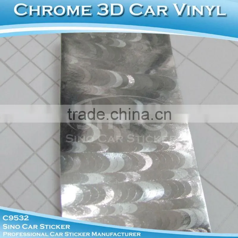 Air Free 1.52x30M Chrome Silver Moon Car Wrapping Sticker