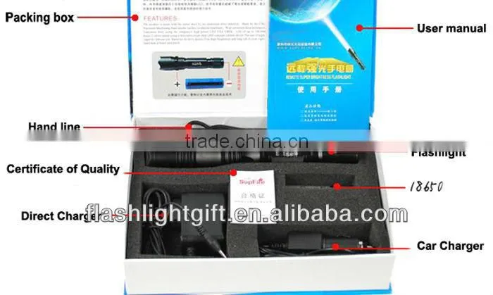 cree led high power Q5 18650 flashlight