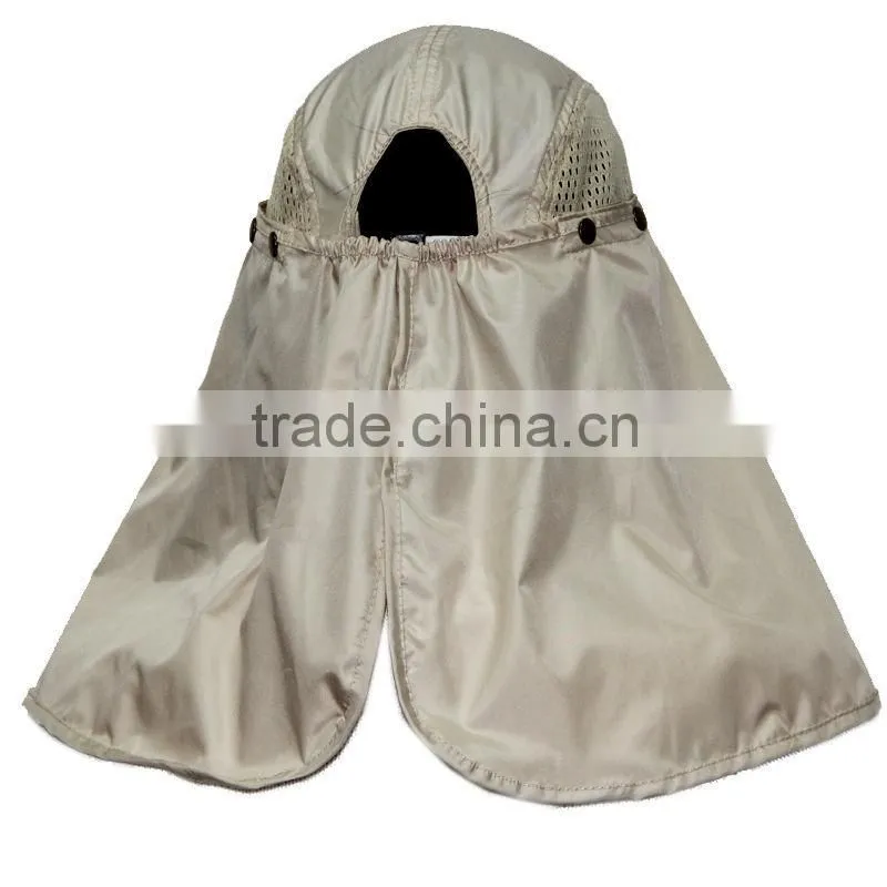 Breathable Multifunctional Sun Shield Flap Hat Cap Mask for Farming
