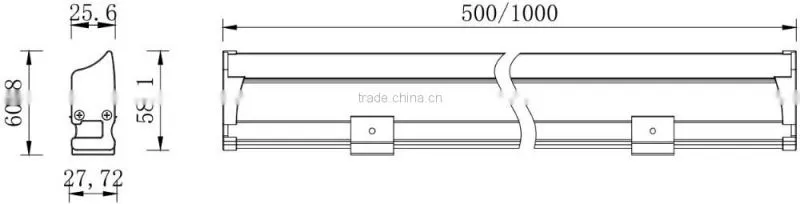 LED Outdoor facade lighting slim Linear wallwasher