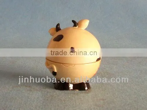 Resin cartoon cow coin box
