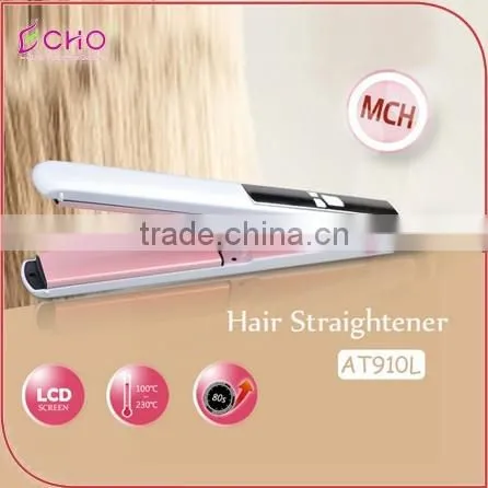FR-213 professional fast gorgeous ceramic LCD digital electric wet and dry steam flat iron hair straightener