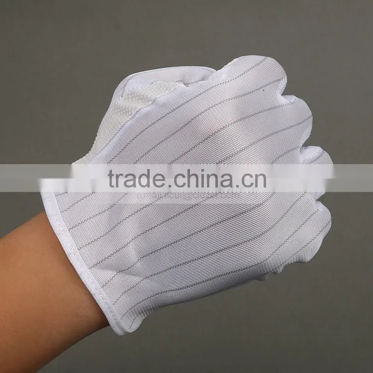 Electronic Work Anti Static Esd Glove With PVC Dot Coated