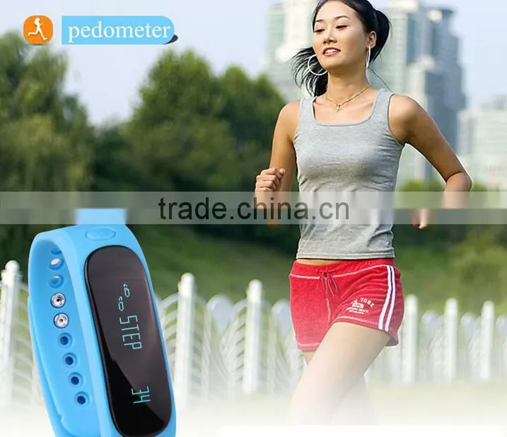 Newest smart wrist watch e02 smart wristband, led bluetooth bracelet wrist watch, smart wristband bracelet water resistant