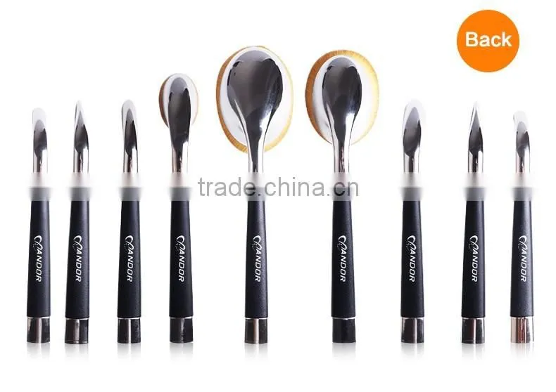 New arrival 9 piece cosmetic makeup brush set can make your own brand
