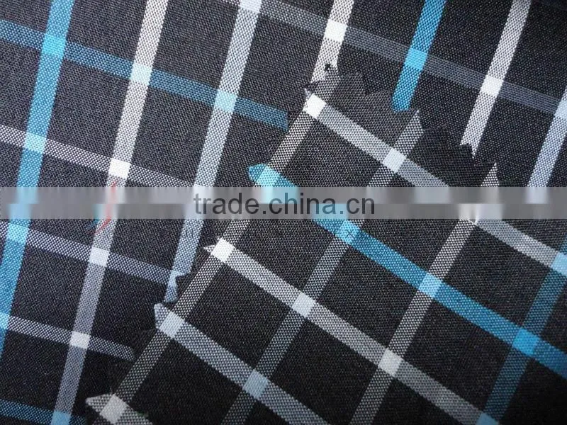 Yarn Dyed Check Black Fabric For Shirt