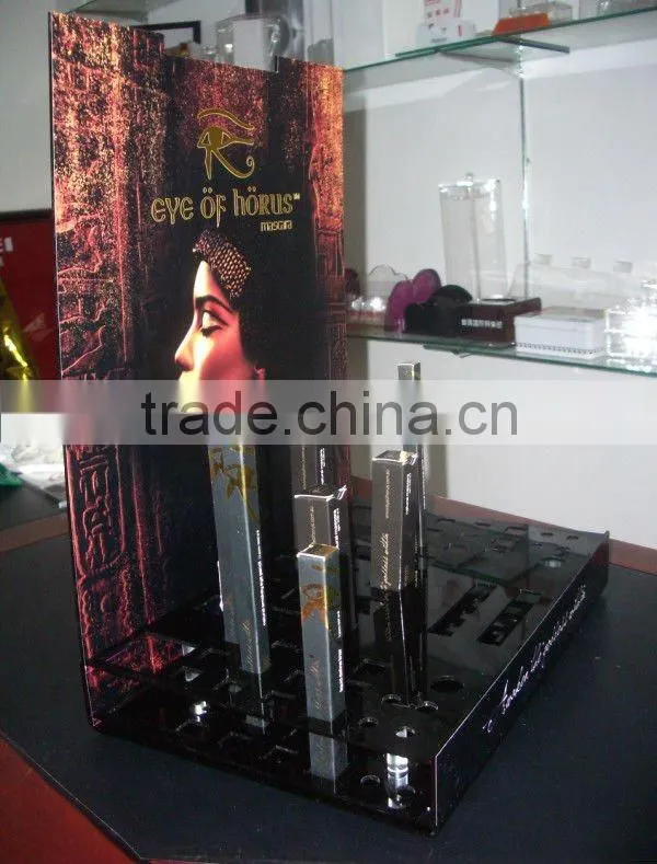 customized Black Acrylic makeup display stands/Acrylic Cosmetic display
