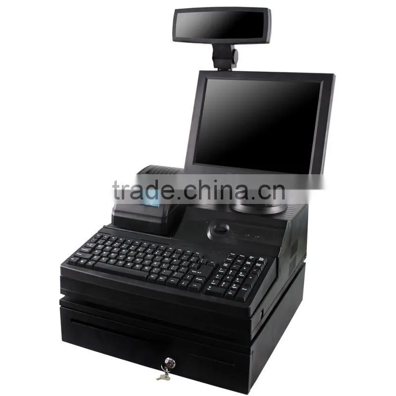 supermarket pos machine/pos terminal with printer/all in one pos machine