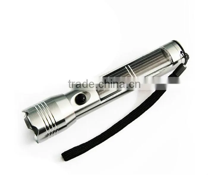 Wholesale or Retail The Solar Energy Flashlight Multiple Charging Environmental Protection High-end Multi-function Flashlight