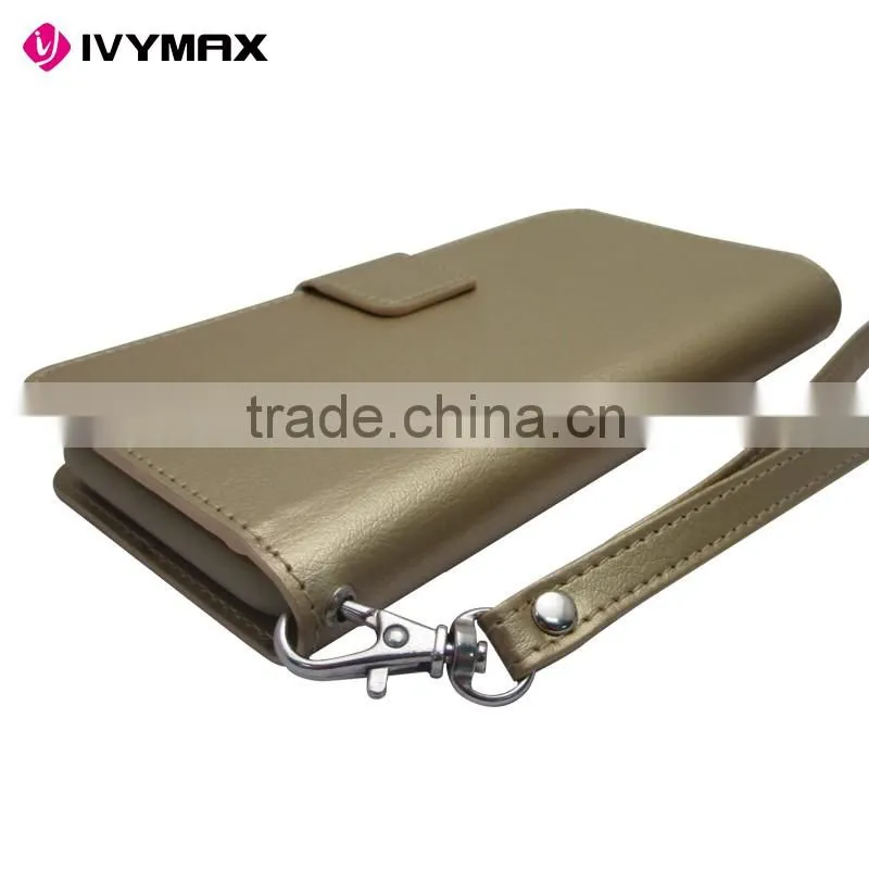 Hot Selling Mercury Golden Rich Diary Stand Wallet Leather Case with Credit Card Pockets Flip Cover For Iphone 6
