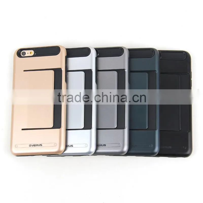 DAMDA Card Clip style mobile accessories for iphone 6 s ,dual layer shock proof phone case