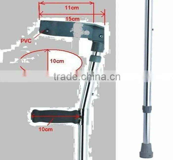 Aluminium forearm crutches