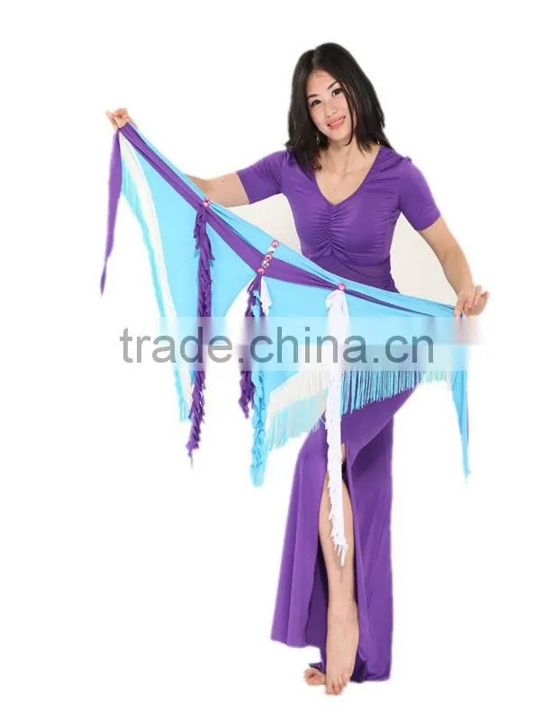 swegal SGBDJ13040 2colors fashion yellow and green sexy belly dancepurlhip scarf