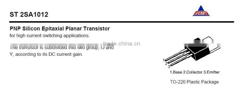 pnp silicon epitaxial planar st transistor