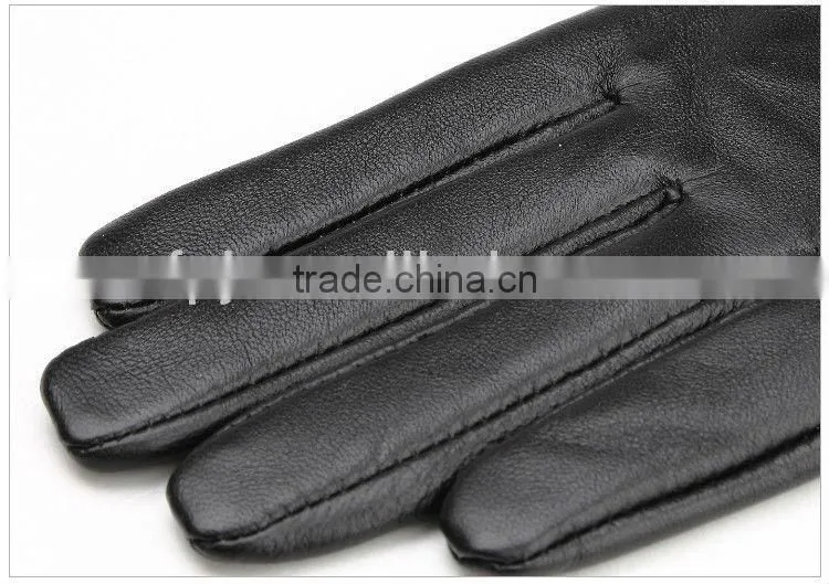 winter biker leather hand gloves for warm