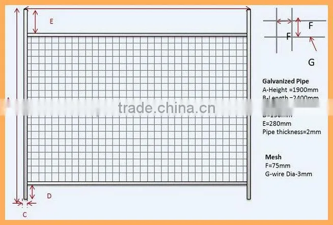 Temporary Decorative Fence 1.9m (H) X 2,4M (L)