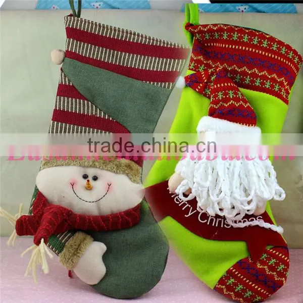 Shopping mall christmas decorations large knit christmas stockings