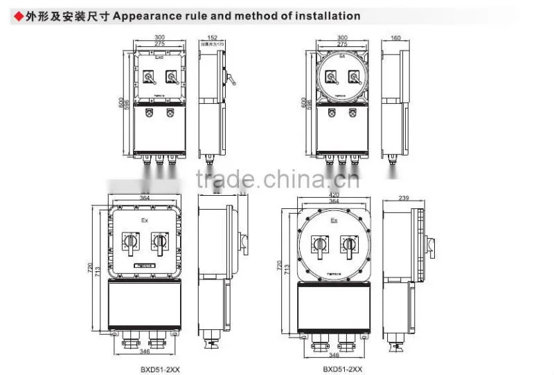 Chinese OEM explosion proof power distribution box(power maintenance) BXD51