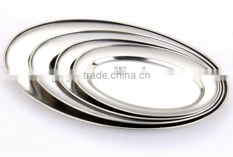 Stainless Steel Oval Shaped Dishes