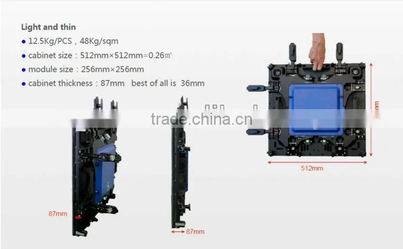 die-cast aluminum led display, Indoor 5.5kgs light wight P6 Die-casting aluminum cabinet LED display