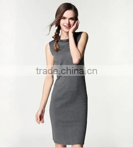 2016 Fashion Ladies Western Long Dress With Knitted Style