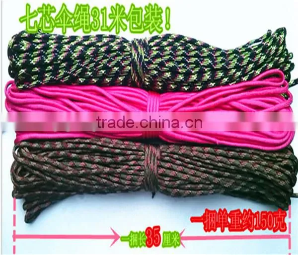 550 Paracord Parachute Cord Lanyard Rope Mil Spec Type 7 Strands Outdoor Paracord