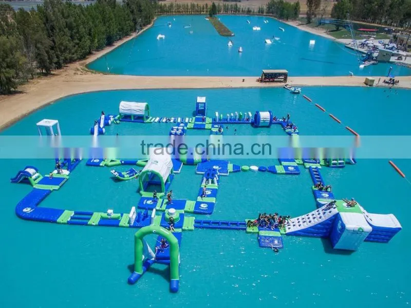 Water Park Slide Tubes Inflatable Water Obstacle Course For Kids/Adults In Amusement Park