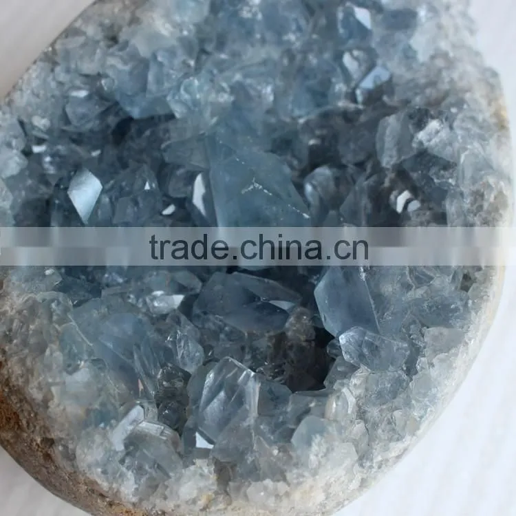 Natural Crystal Rock Blue Calcite Geodes