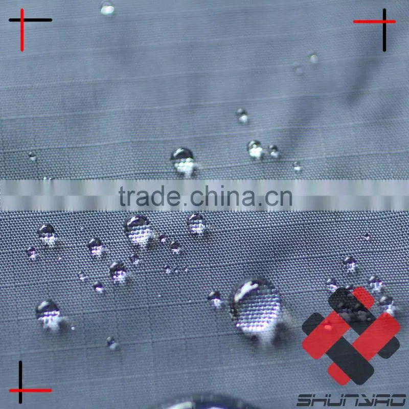 300T nylon ripstop fabric laminated waterproof and breathable for high class raincoat