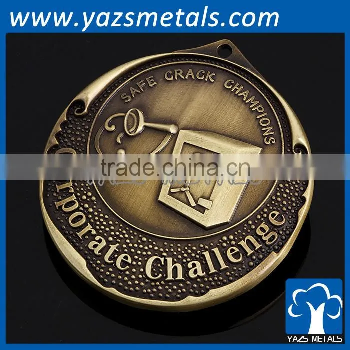 manufacturer antique brass souvenir geocache coin medal