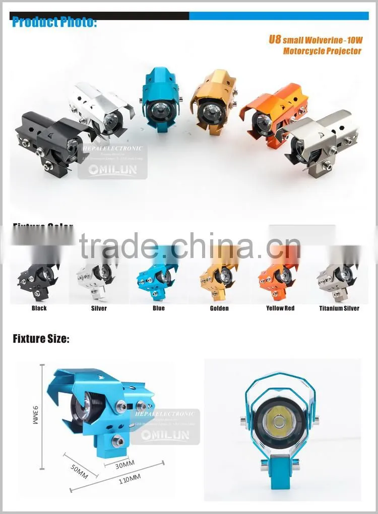 Factory direct 5W U8 LED motorcycle headlights with Good price