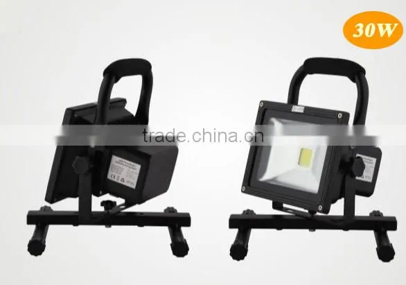 Rechargeable portable battery powered led flood lights 10w 20w 30w