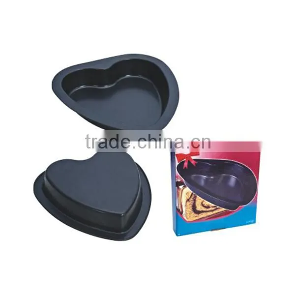 non-stick carbon steel heart shape cake mold