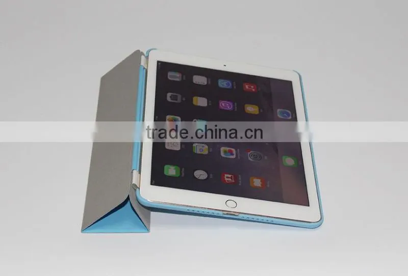Factory Outlet Patent Item 360 Rotation handheld PC back case PU Smart front flip cover for iPad air 2
