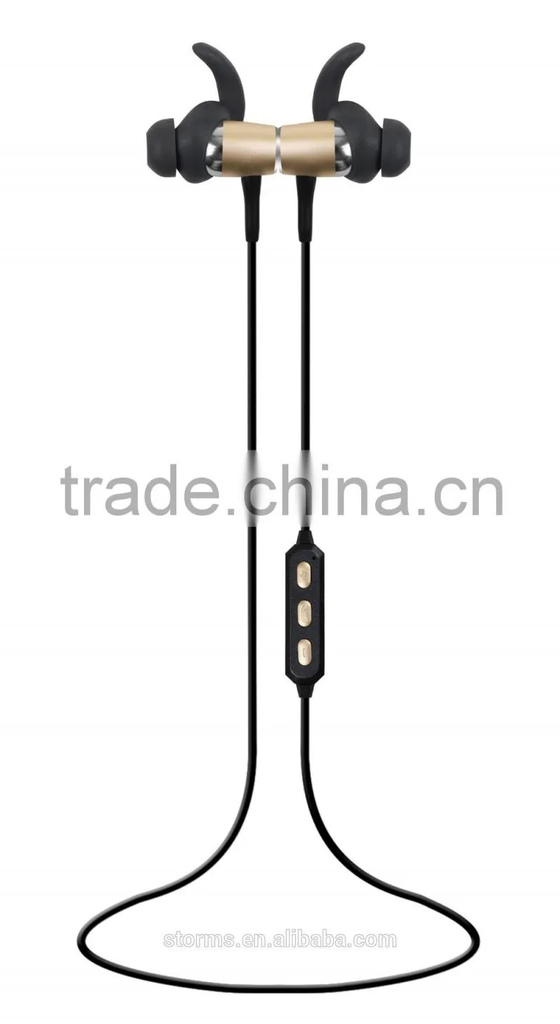 Sporty Wireless Stereo bluetooth headset with magnetic, sports Bluetooth Earphone Magnetic